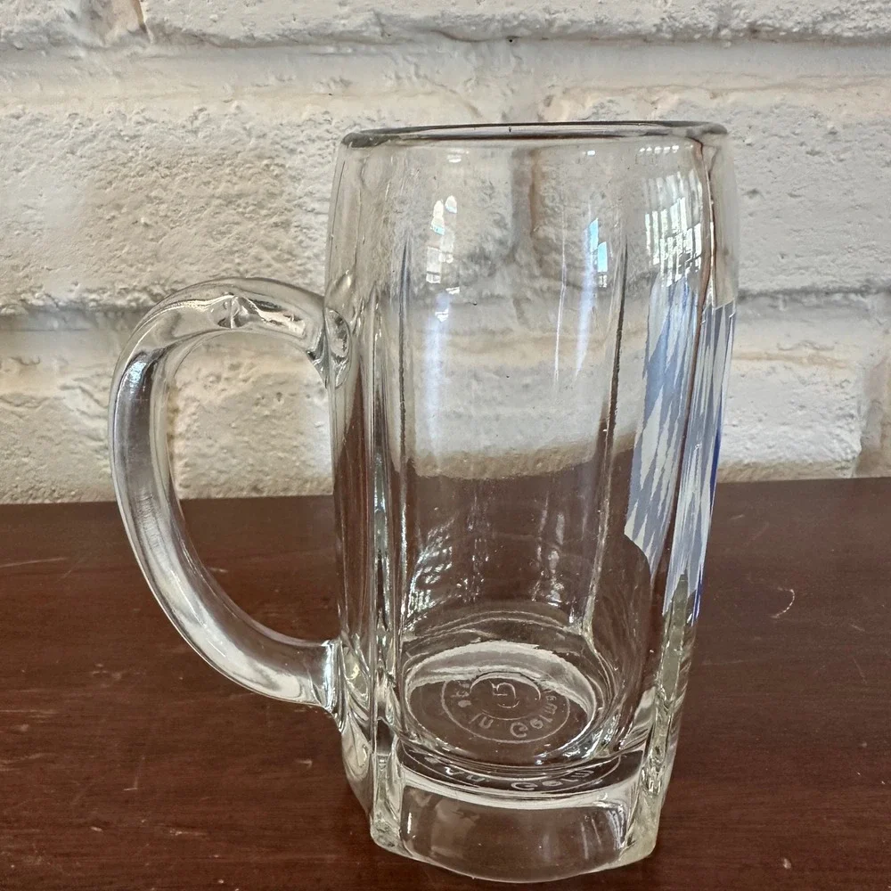 Vintage Gerz German Beer Mug Bavarian Blue‎ White Diamond Made in Germany 4.5